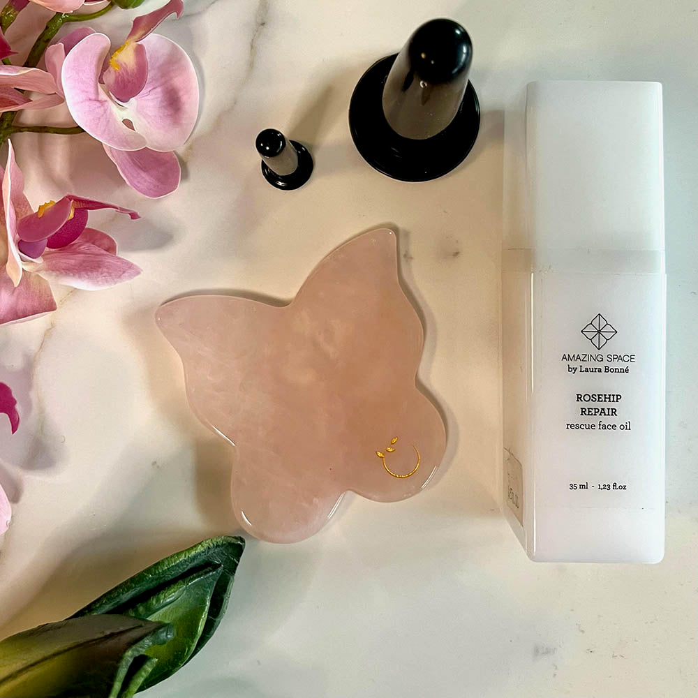 Butterfly Face & Body Gua Sha - Rosakvarts