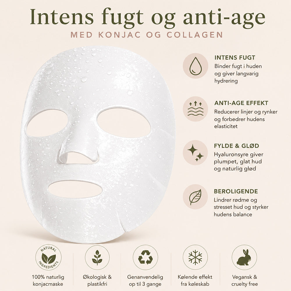 Organic Konjac Mask - Collagen maske