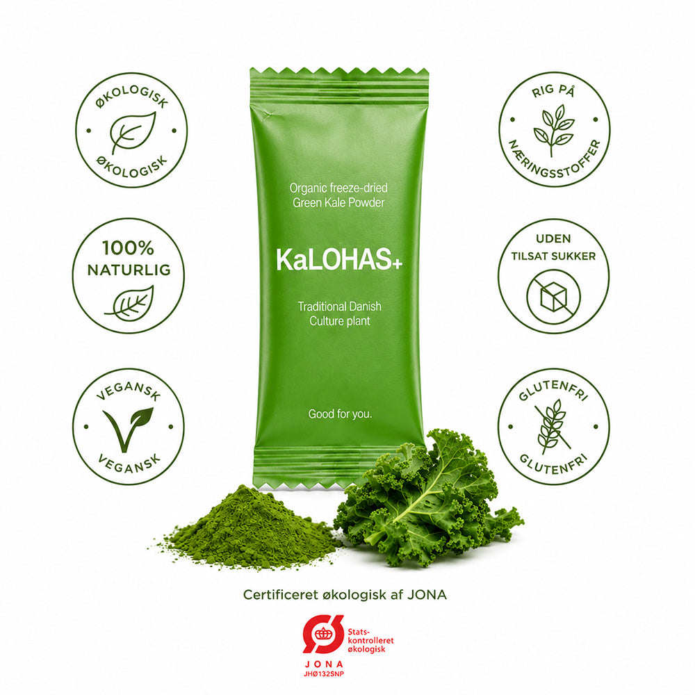 Økologisk Dansk Grønkålspulver - 25 x 2 g
