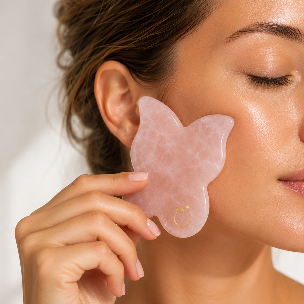 Butterfly Face & Body Gua Sha - Rosakvarts