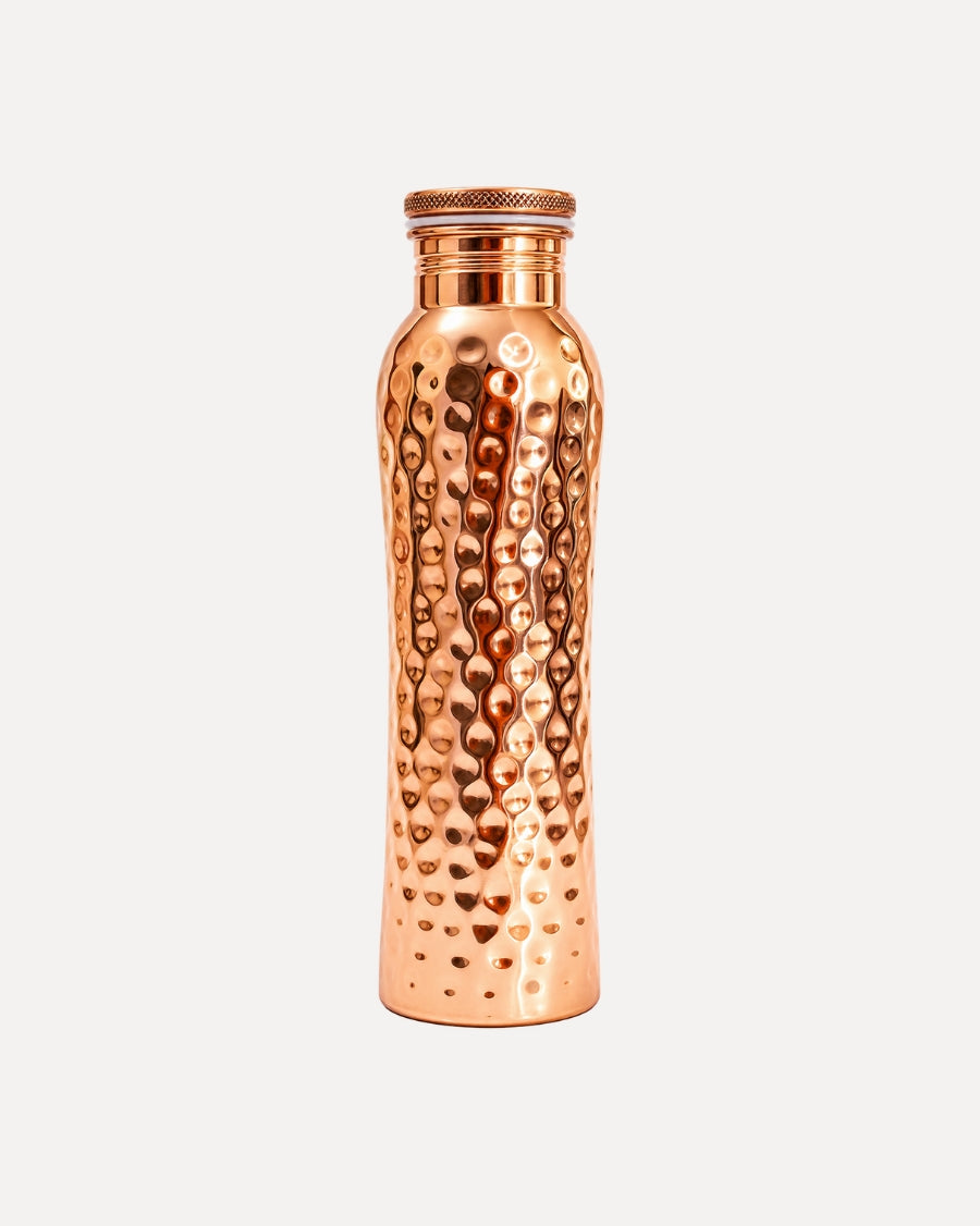 Kobber Vandflaske Hamret - 900 ml
