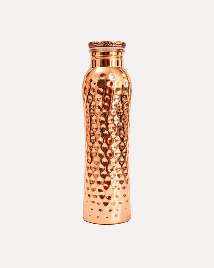 Kobber Vandflaske Hamret - 900 ml