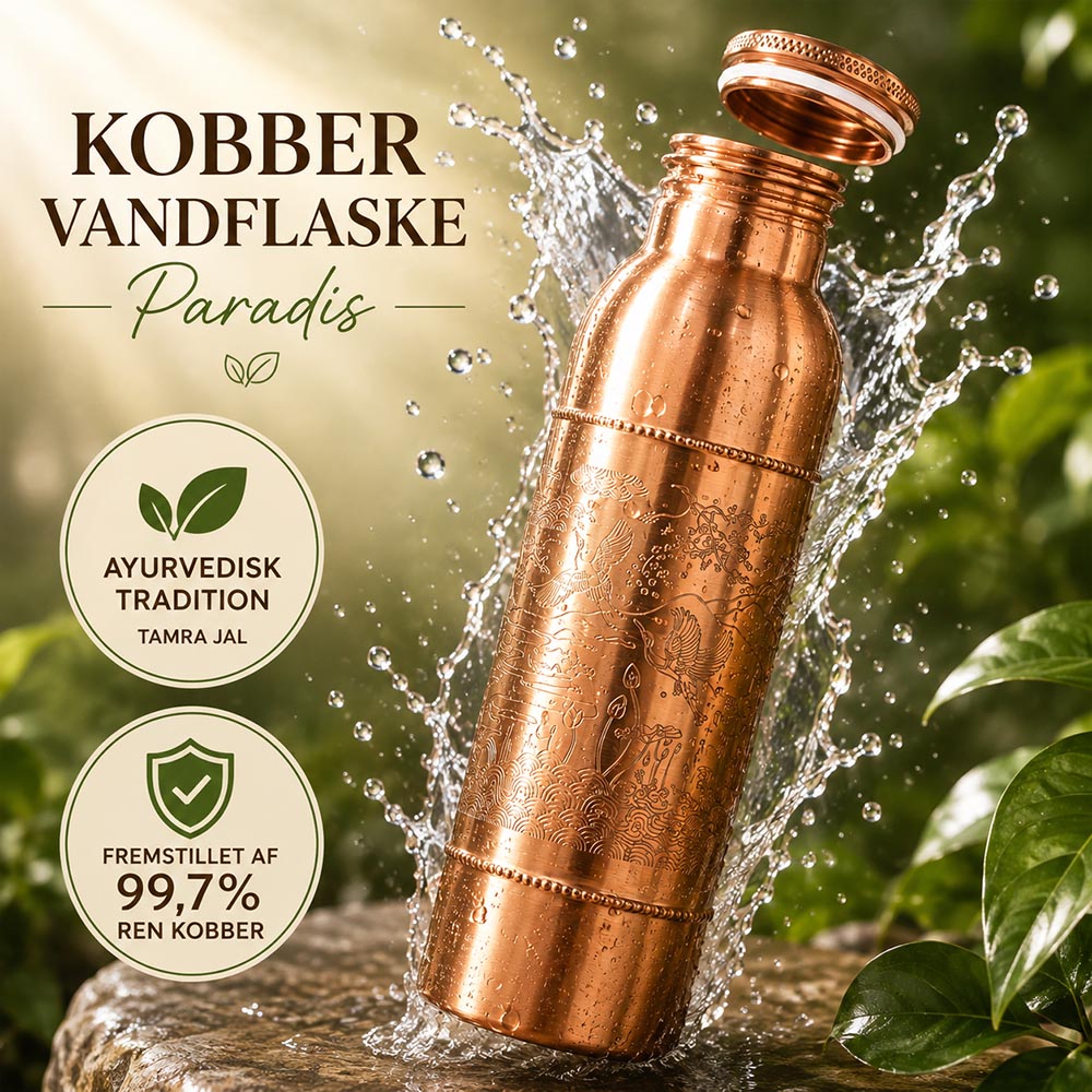 Kobber Vandflaske Paradis | 900 ml