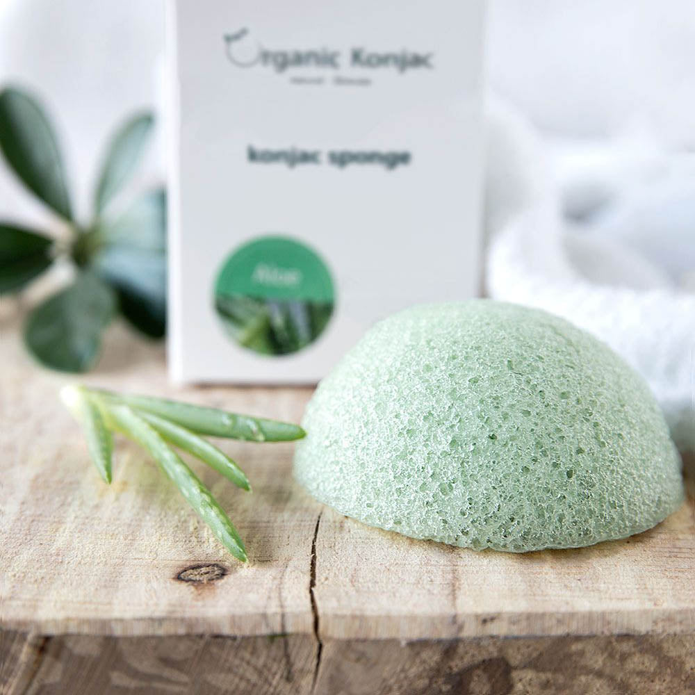 Organic Konjac Svamp Aloe Vera - Tør hud