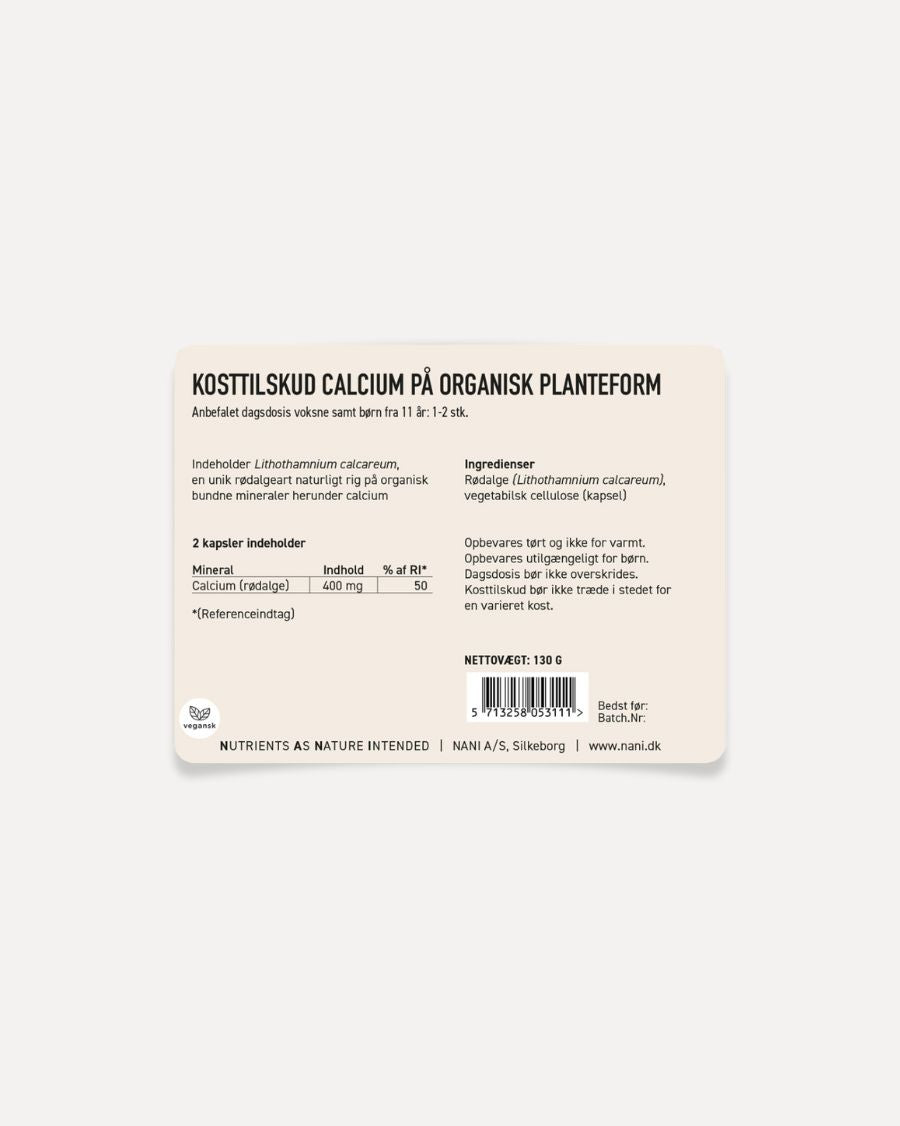 NANI Organisk Calcium - 180 stk.
