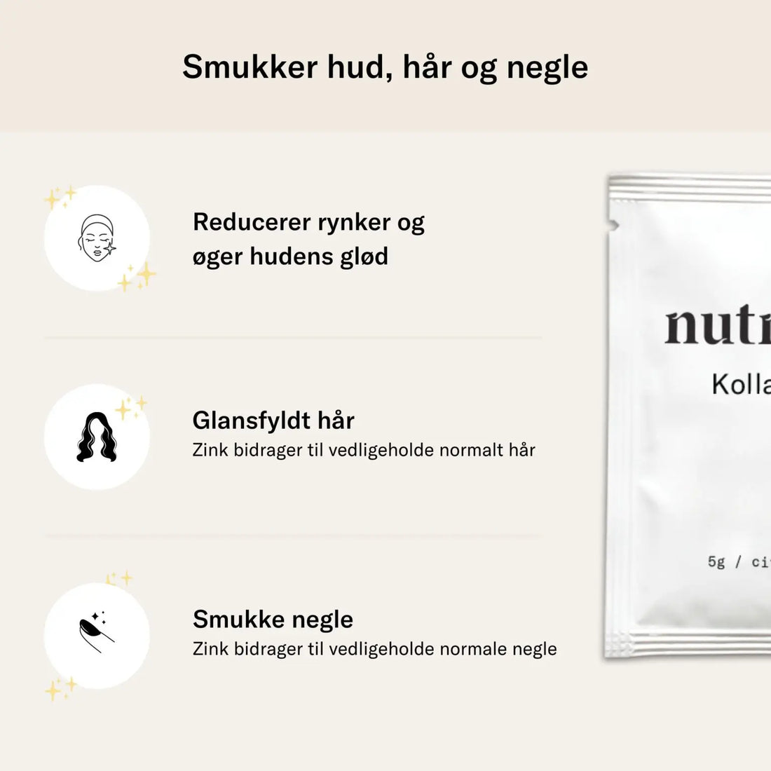 Nutrinic Kollagen+ - Kollagen, C-Vitamin & Zink