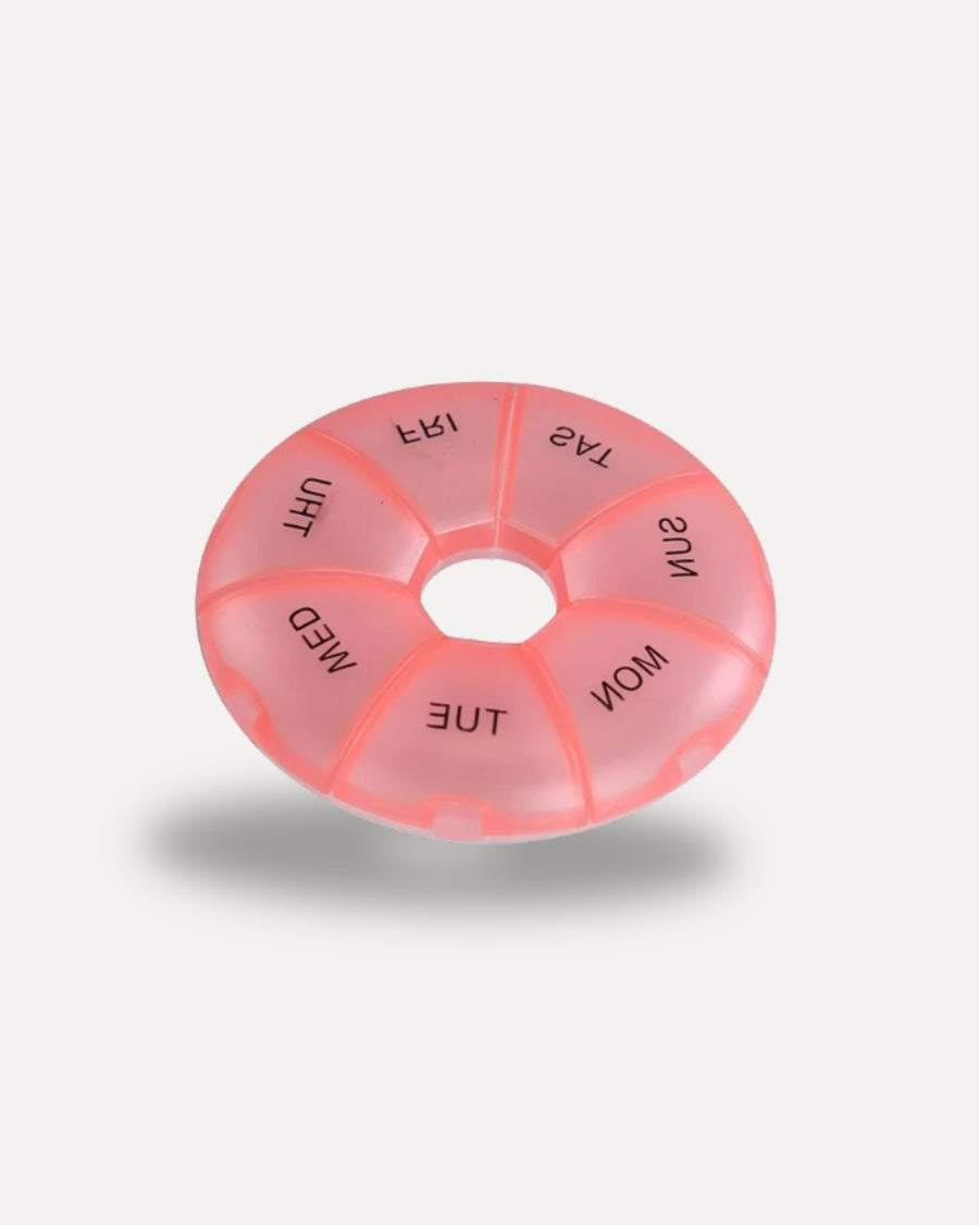 Rund Pilleæske - 7 Store Rum