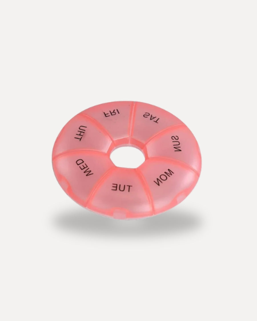 Rund Pilleæske - 7 Store Rum