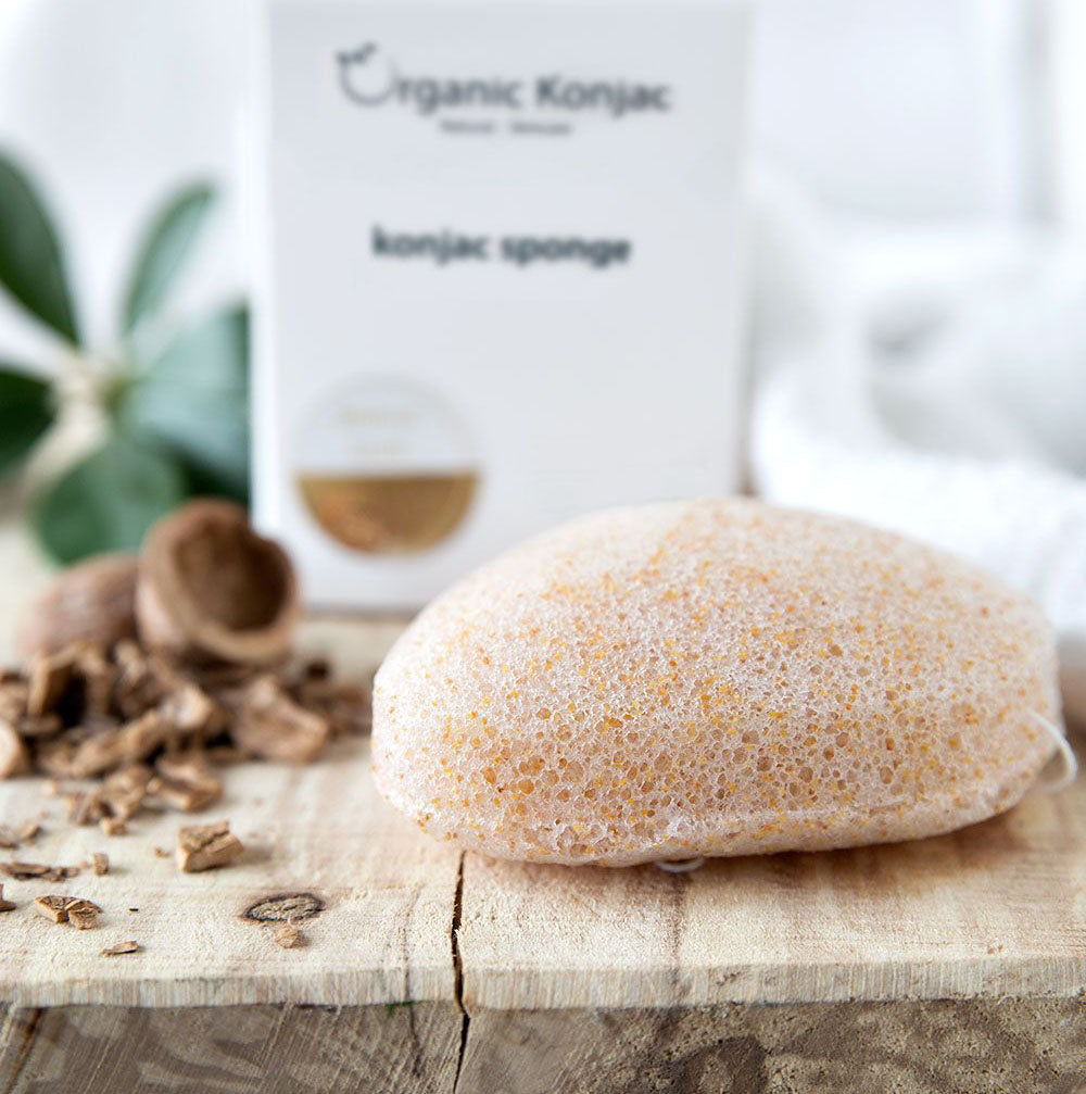 Organic Konjac Svamp Walnut Shell - Ekstra peelende