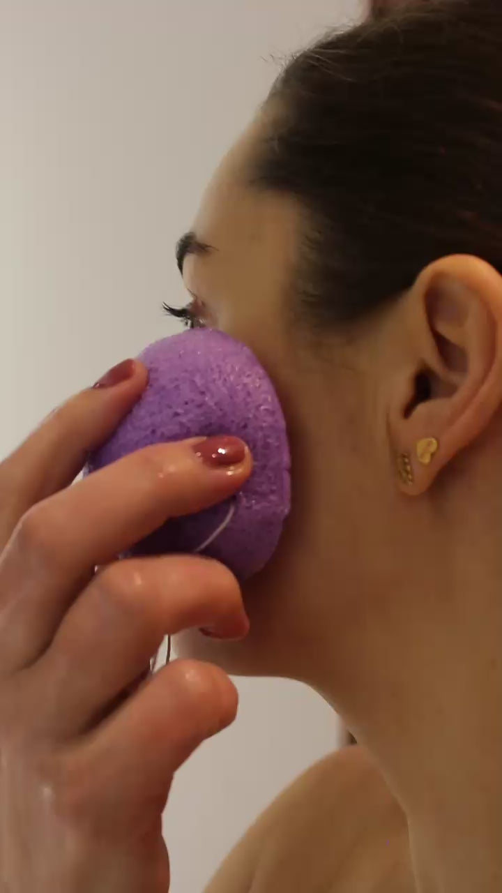 Organic Konjac Svamp Lavender - Sart, rød & stresset hud